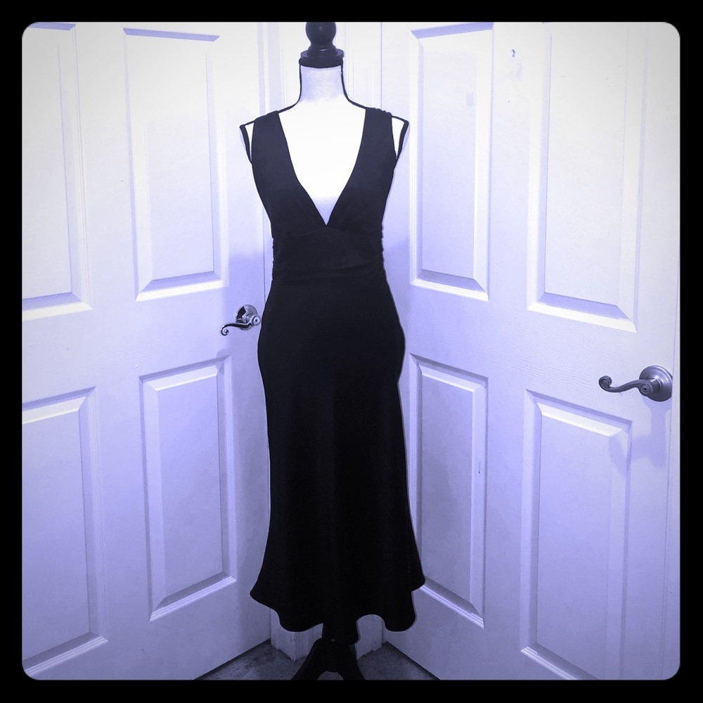 *EUC* Nicole Miller Collection Black Satin Dress